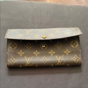 Louis Vuitton Brown and Gold Monogram Clutch